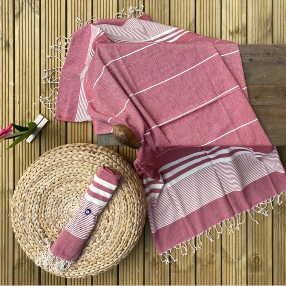 New 100% cotton Pink picnic blanket/ pool towel